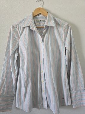 Tommy Hilfiger Men’s Pastel Multi-Stripe Dress Shirt